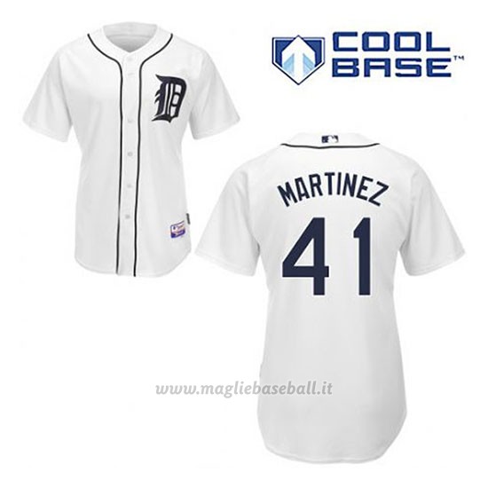 Maglia Baseball Uomo Detroit Tigers Victor Martinez 41 Bianco 1ªCool Base